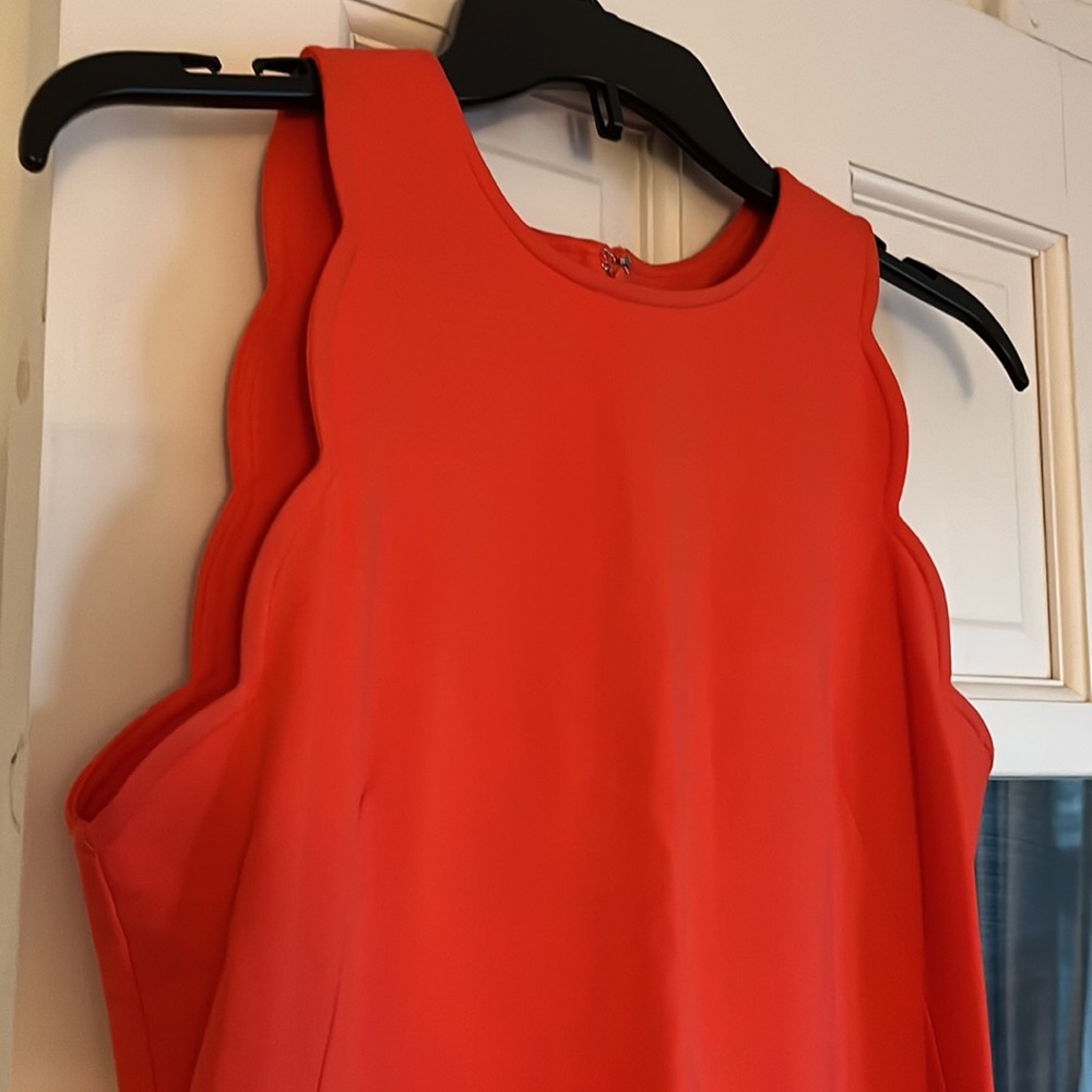 Coral Scalloped Dress